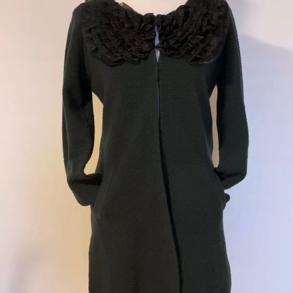 Marc Jacobs Lace Long Hunter Green Cardigan Size 6